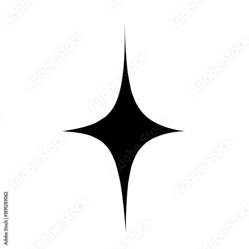 Vector Black Sparkling Star