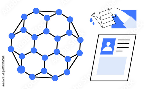 Blockchain technology. Blockchain demonstrates secure connections for identity verification. Blockchain ensures digital identity safety and reliable authentication. For cybersecurity, IT, fintech
