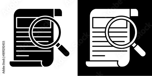 Legal Document Icon Set White Glyph Style Collection