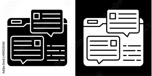 Corporate Icon Set White Glyph Style Collection