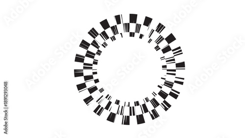 Racing Checkered Flag Pattern with Tire Track and Speed Motion Elements

