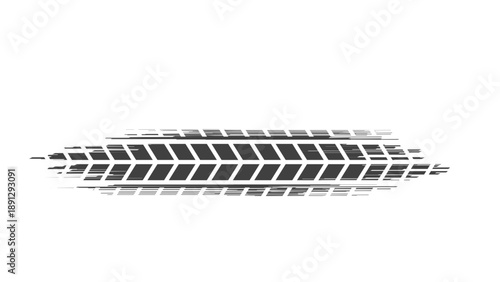 Black Tire Tread Track Texture for Automotive Design Vector
