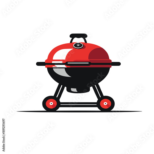 Spring Outdoor Barbecue Cooking Equipment Illustration