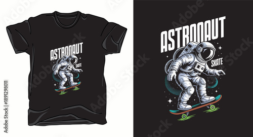 Astronaut galaxy graphic vector art t-shirt design print