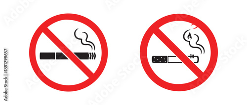 No Smoking Signs Indicating Smoking and Fire Prohibited