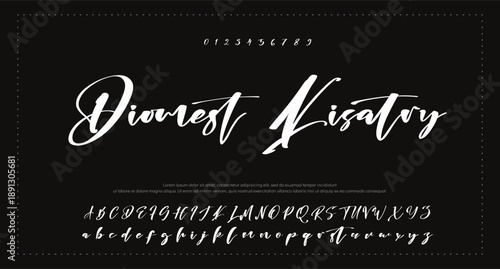 letter design with signature font style 