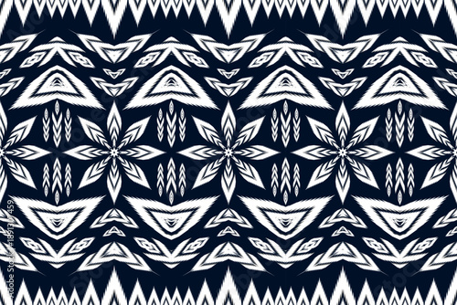 Wallpaper Mural BLUE WHITE Navy Elephant Fabric seamless pattern Torontodigital.ca