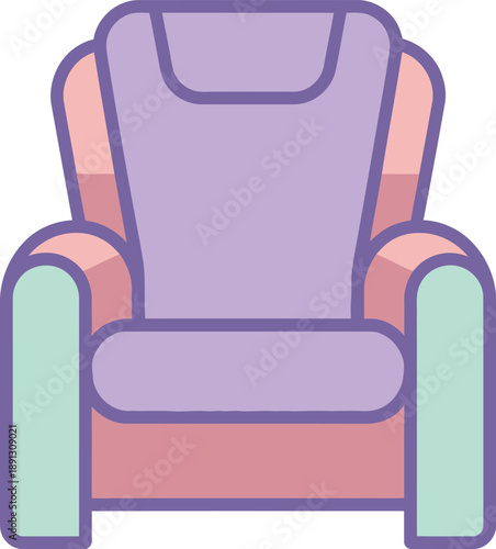 Seatbelt Buckle Fastened Safety Clip Vector Icon