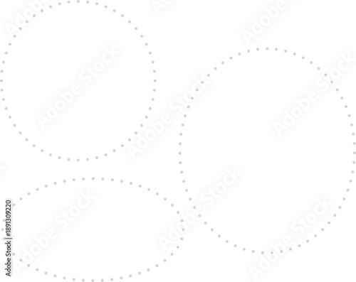 グレーの点線で描かれた、楕円形のフレームセット