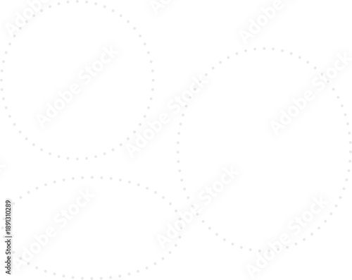 グレーの点線で描かれた、楕円形のフレームセット