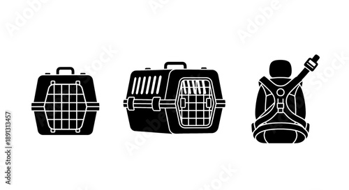 Pet travel carriers and harness for safe animal transportation and walking