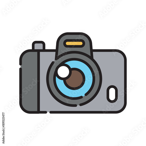 camera color line icon.