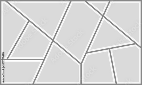 Photo Collage layout.  Puzzle images design. Gallery composition for poster, albom. Vector