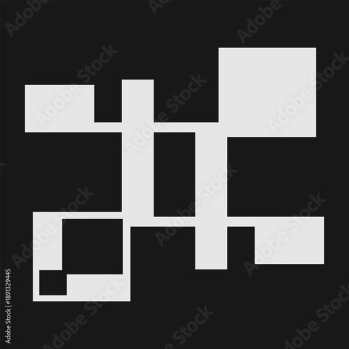 Brutalism vector streetwear icons for clothing design. Vector urban elements shape design collection