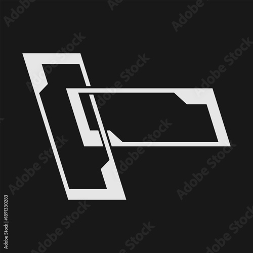 Brutalism vector streetwear icons for clothing design. Vector urban elements shape design collection