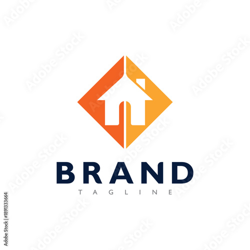 Simple Modern House Architecture Logo Design for Real Estate Branding