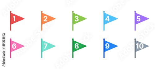 Place Medals with Rainbow Ribbons. Vector Illustration for Sports Awards, Quizzes, and Education Apps