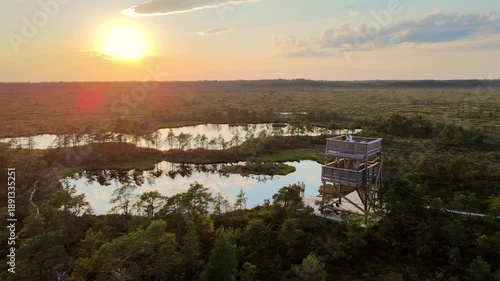 Sunset view at the bog.