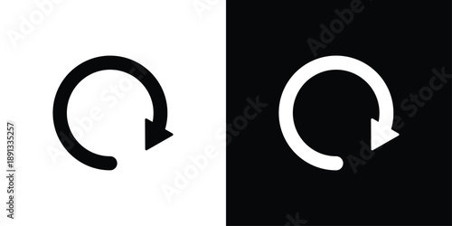 Refresh Arrows icon sheet black and white