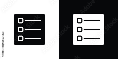 Menu Bars icon sheet black and white