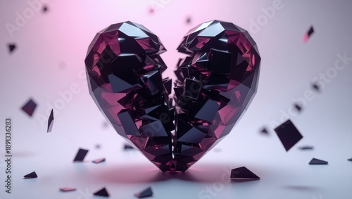 Broken heart diamond