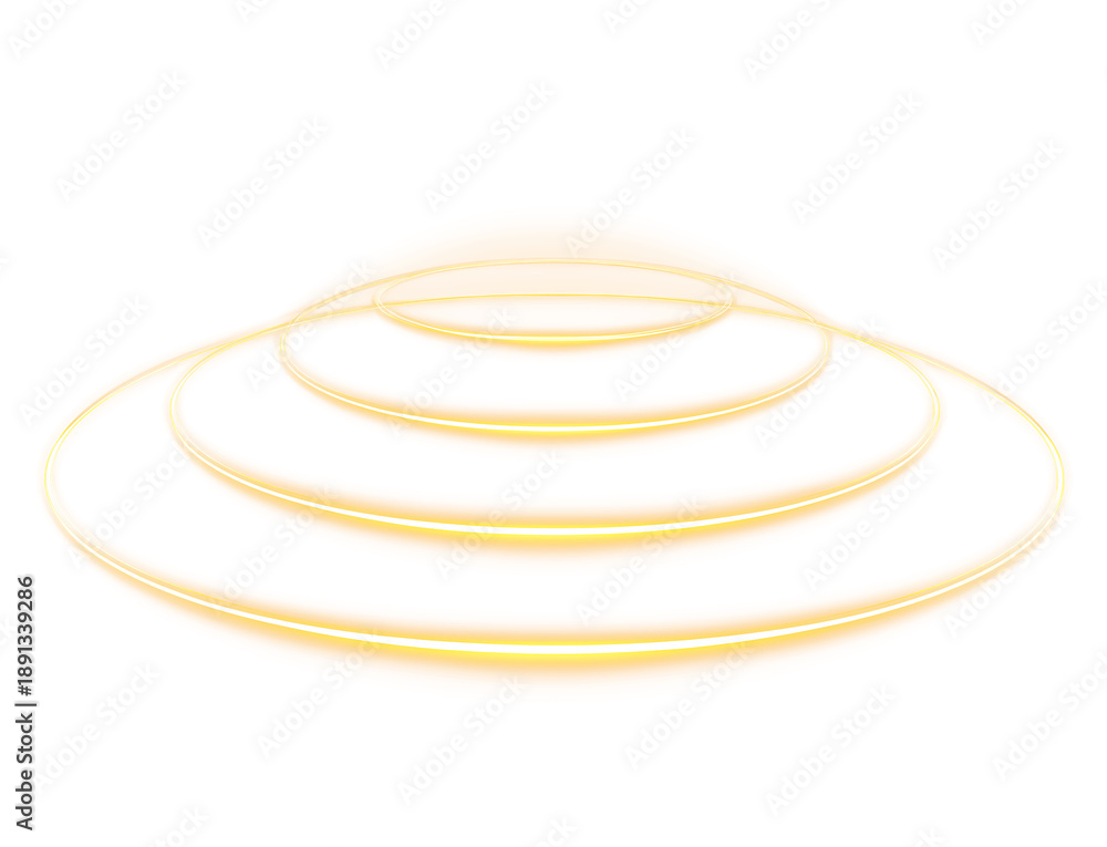 Obraz premium Line, light, gold, circle, ring, glitter gold effect background, glare and neon magic in PNG format, perfect overlay for transparent PNG images, adding the elegance of lines, light and gold png
