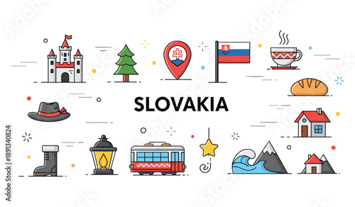 Slovakia icons: traditional symbols, architecture, and culture