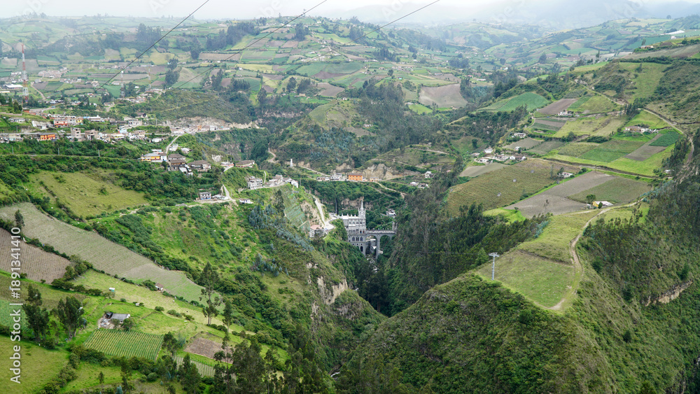 Fototapeta premium Las Lajas Sanctuary in Ipiales. Narino Department, Colombia.