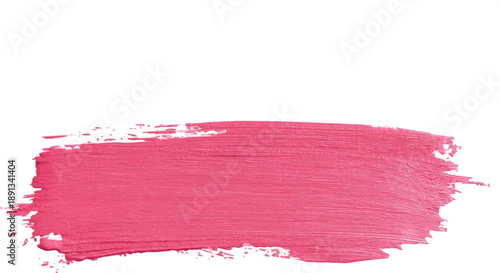 Pink watercolor brush stroke isolated on white background