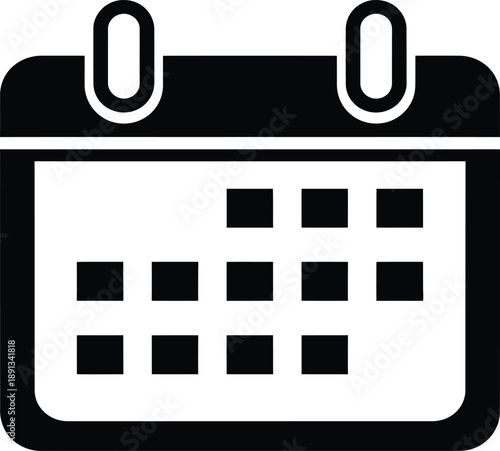Calendar icon representing days and appointments on a schedule