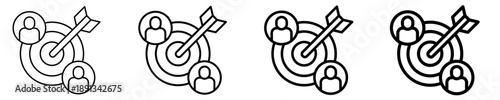 Target Audience  Icon Set Different Style Collection