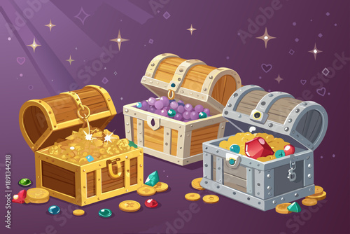 Fantasy Loot With Treasure Chest Premium Digital Asset Ideal for Marketing