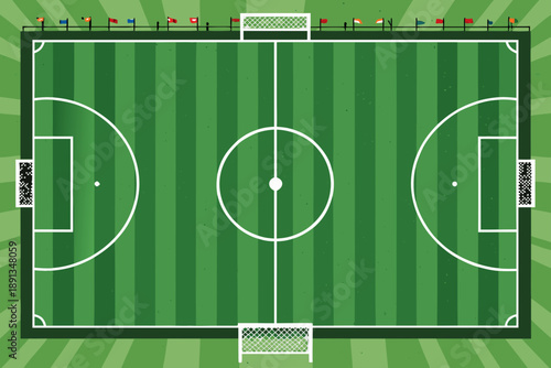 Soccer With Stylized Field Textu Premium Digital Asset Great for Commercial Projects