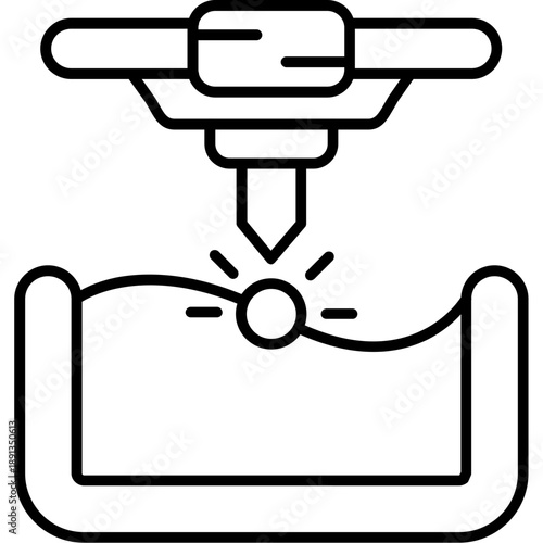 Stereolithography Outline Icon