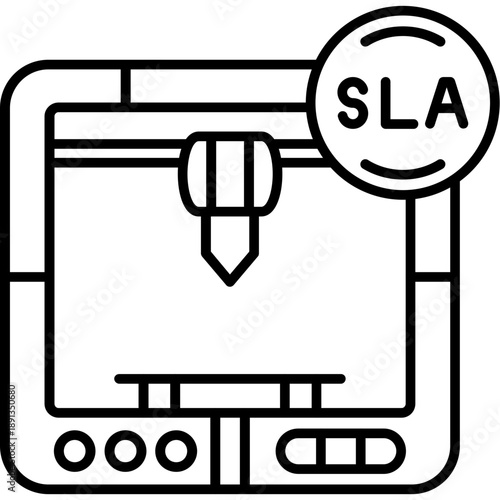 SLA Printing Outline Icon