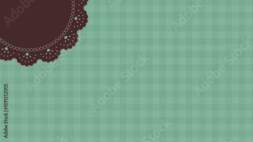 チョコレート色の円形レースが回転するループアニメーション