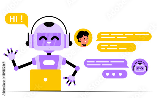 ai chatbot concept illustration