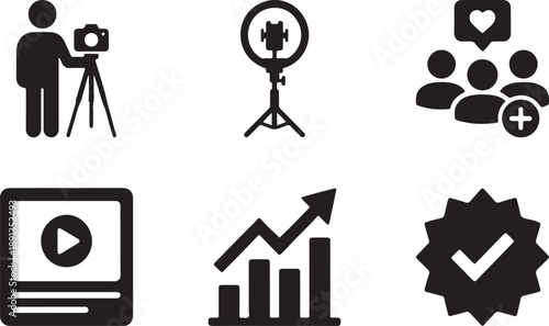 Essential tools and metrics for modern content creation and digital success Vector