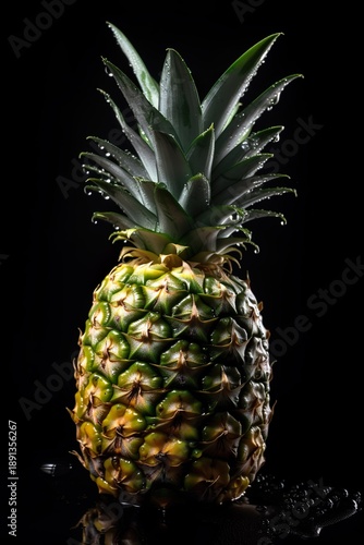 Wallpaper Mural pineapple on black background Torontodigital.ca