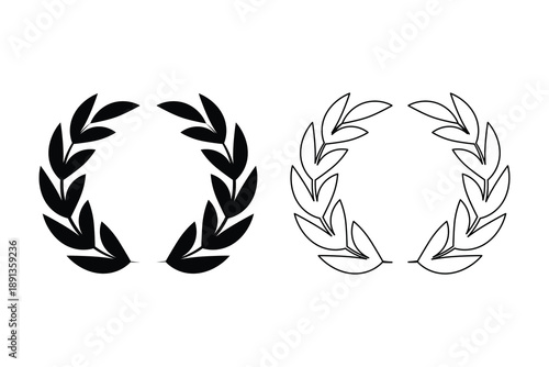 Set of award nomination icon collection.