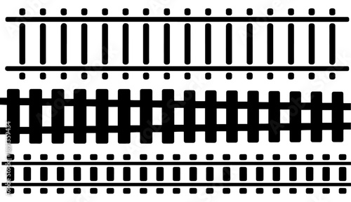 realistic railway track illustration collection