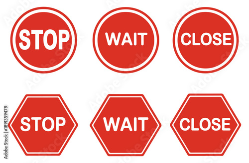 open go now traffic sign set