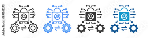 Access Control Icon Set Multiple Style Collection