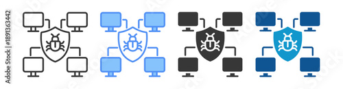 Antivirus Icon Set Multiple Style Collection