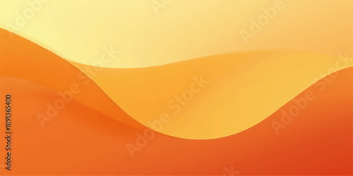 Artistic abstract orange background featuring a summer sun gradient with yellow waves and light texture lines in a vector illustration design for a sand desert wallpaper backdrop