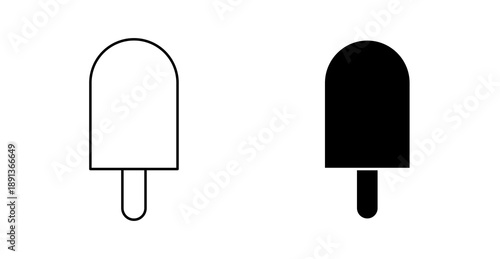 Ice Cream Popsicle Dessert Line Icon