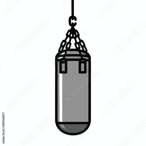 Illustration of a Hanging Punching Bag