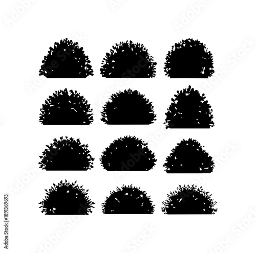 Collection of Hedge Silhouettes