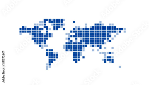 mondo, pianeta, informatica, digitale, pixel, concetto tecnologia, 