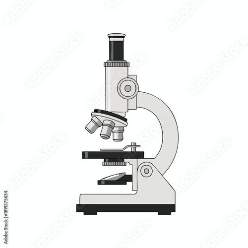 Microscope Isolated on White Background